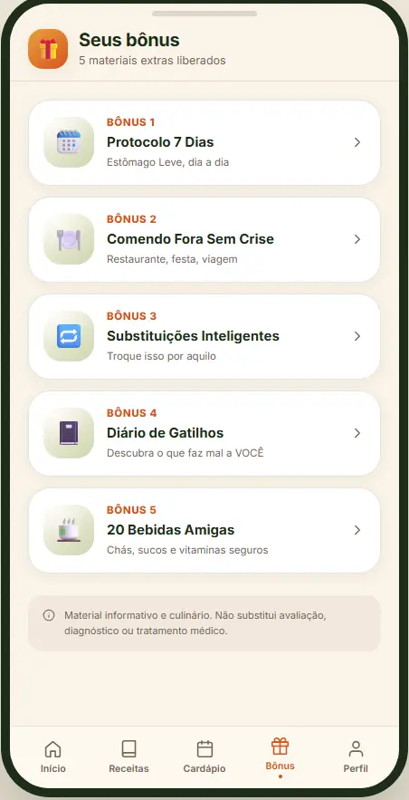 Bônus do app