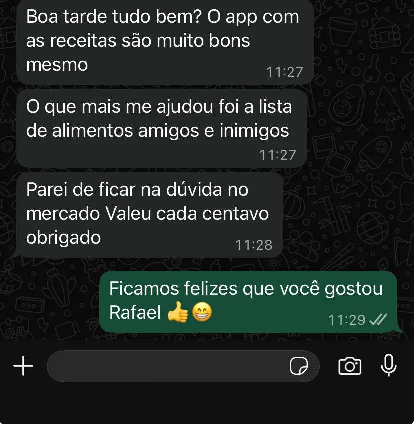 Depoimento de cliente