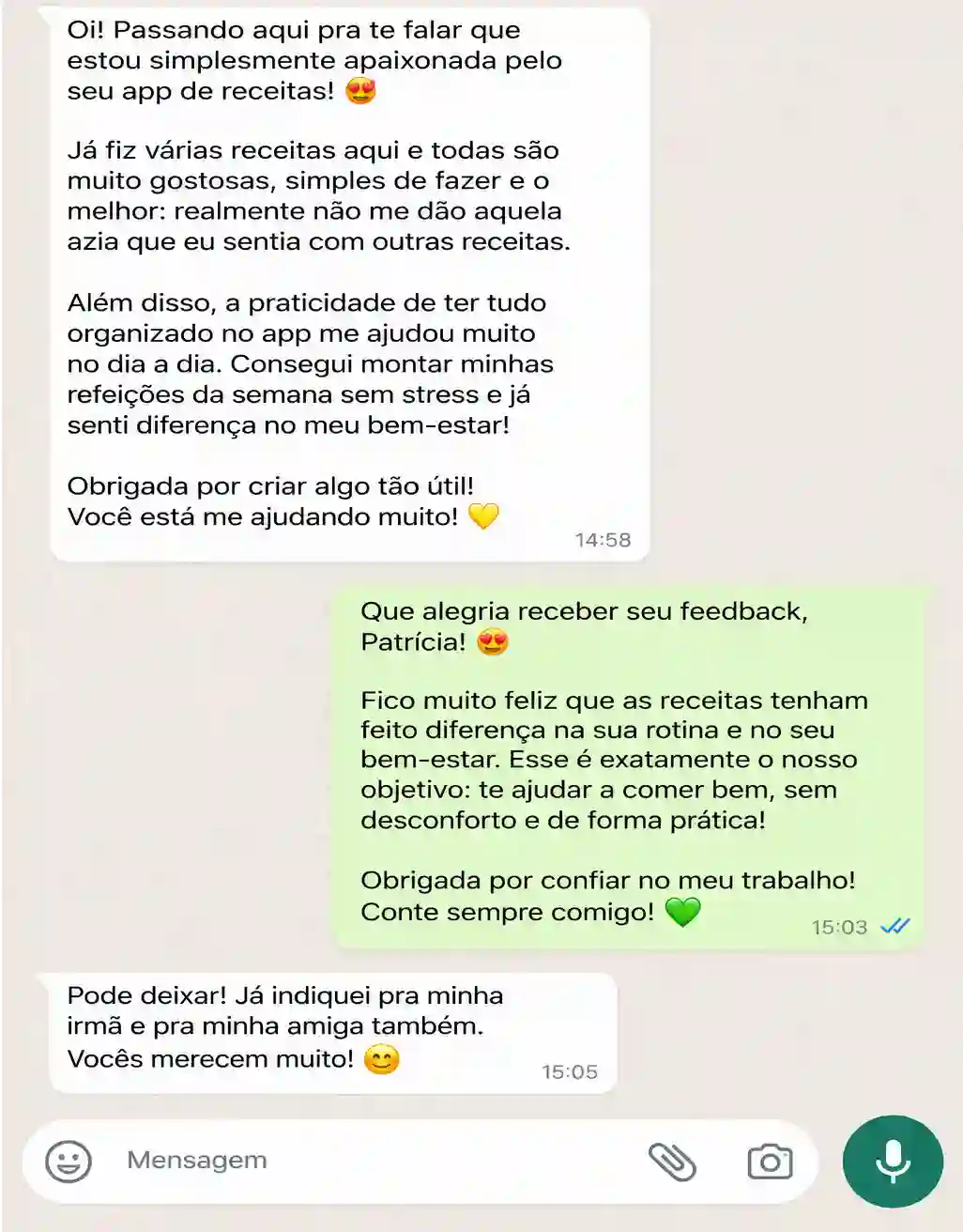 Depoimento de cliente