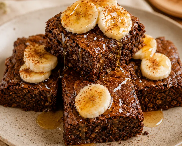 Brownie de banana com aveia